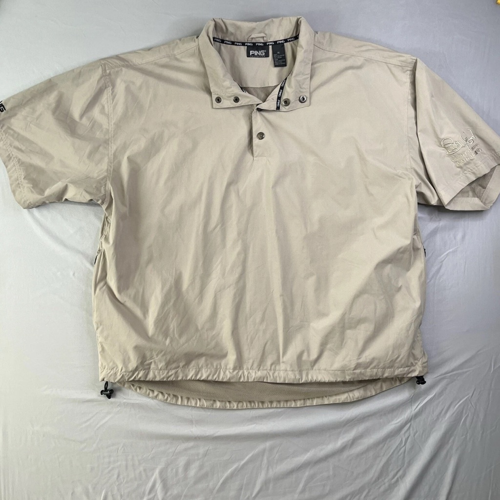 Ping Collection Short Sleeve Windbreaker Pullover Size M